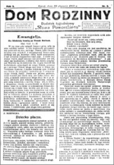Dom Rodzinny : dodatek tygodniowy Słowa Pomorskiego, 1927.01.22 R. 3 nr 3