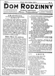 Dom Rodzinny : dodatek tygodniowy Słowa Pomorskiego, 1927.02.04 R. 3 nr 5