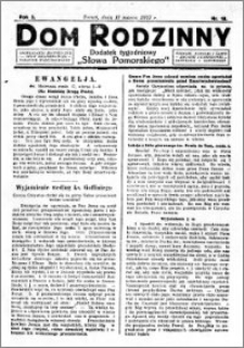 Dom Rodzinny : dodatek tygodniowy Słowa Pomorskiego, 1927.03.11 R. 3 nr 10