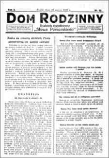 Dom Rodzinny : dodatek tygodniowy Słowa Pomorskiego, 1927.03.25 R. 3 nr 12