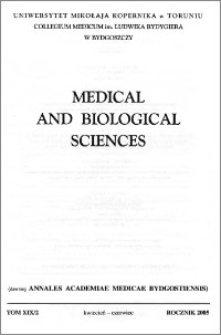 Medical and Biological Sciences, tom XIX nr 2, (2005)