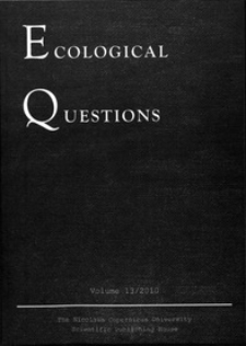 Ecological Questions Vol. 13 (2010)