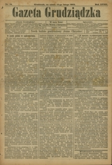Gazeta Grudziądzka 1911.02.11 R.18 nr 18 + dodatek