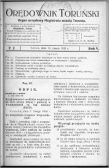Orędownik Toruński 1928, R. 5, nr 10