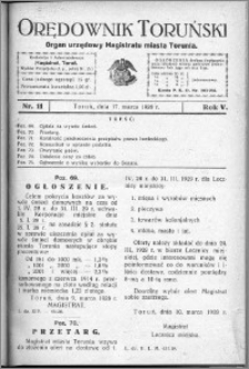 Orędownik Toruński 1928, R. 5, nr 11