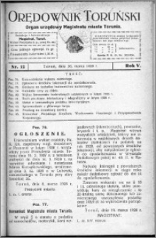 Orędownik Toruński 1928, R. 5, nr 12