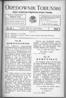 Orędownik Toruński 1928, R. 5, nr 13