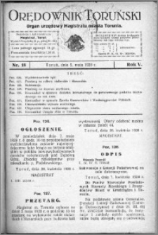 Orędownik Toruński 1928, R. 5, nr 18