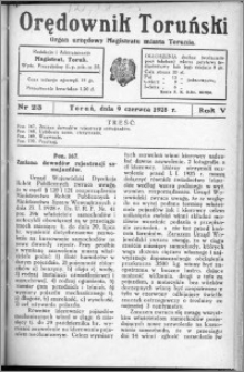 Orędownik Toruński 1928, R. 5, nr 23