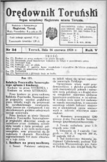 Orędownik Toruński 1928, R. 5, nr 24