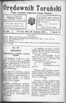 Orędownik Toruński 1928, R. 5, nr 26