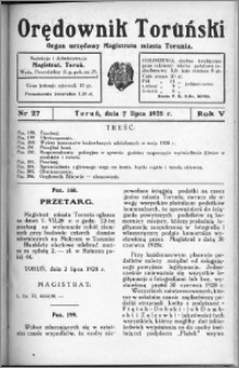 Orędownik Toruński 1928, R. 5, nr 27