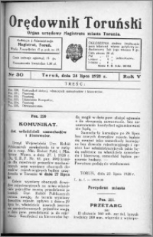 Orędownik Toruński 1928, R. 5, nr 30