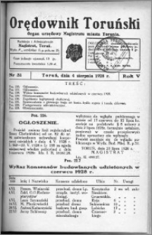 Orędownik Toruński 1928, R. 5, nr 31