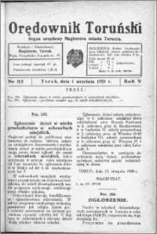 Orędownik Toruński 1928, R. 5, nr 35