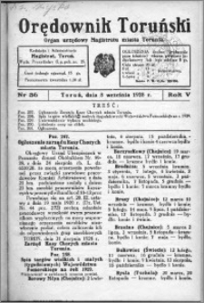 Orędownik Toruński 1928, R. 5, nr 36