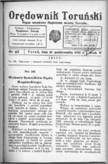 Orędownik Toruński 1928, R. 5, nr 42