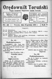 Orędownik Toruński 1928, R. 5, nr 53