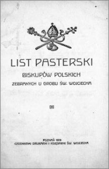 List pasterski biskupów polskich zebranych u grobu św.Wojciecha