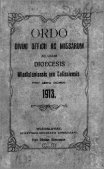 Ordo Divini Officii ac Missarum ad usum Dioecesis Vladislaviensis seu Calissiensis pro Anno Domini 1913