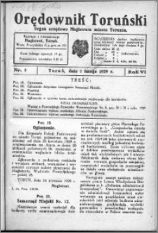 Orędownik Toruński 1929, R. 6, nr 5