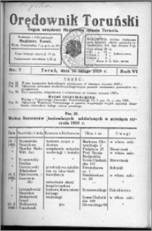 Orędownik Toruński 1929, R. 6, nr 7