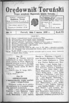 Orędownik Toruński 1929, R. 6, nr 9