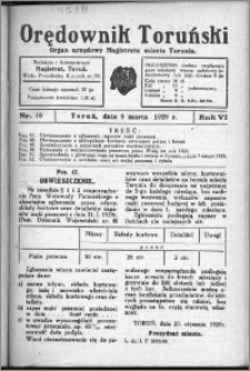 Orędownik Toruński 1929, R. 6, nr 10