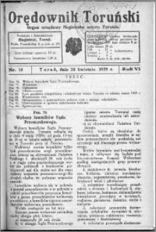Orędownik Toruński 1929, R. 6, nr 16