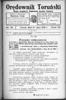 Orędownik Toruński 1929, R. 6, nr 21