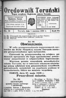 Orędownik Toruński 1929, R. 6, nr 24