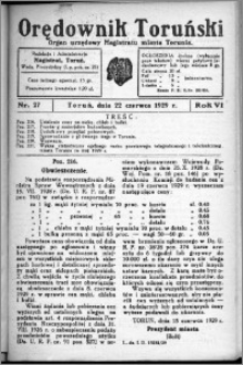 Orędownik Toruński 1929, R. 6, nr 27