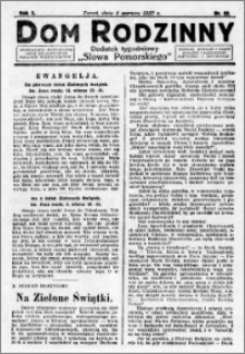 Dom Rodzinny : dodatek tygodniowy Słowa Pomorskiego, 1927.06.04 R. 3 nr 22