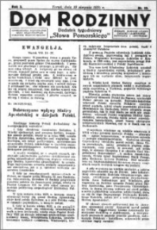 Dom Rodzinny : dodatek tygodniowy Słowa Pomorskiego, 1927.08.19 R. 3 nr 33