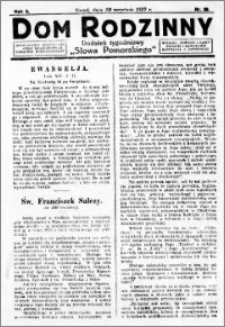 Dom Rodzinny : dodatek tygodniowy Słowa Pomorskiego, 1927.09.23 R. 3 nr 38