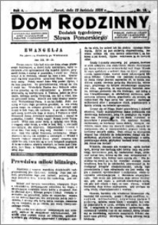 Dom Rodzinny : dodatek tygodniowy Słowa Pomorskiego, 1928.04.13 R. 4 nr 15
