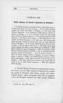 Della dimora di Nicolo Copernico in Bologna