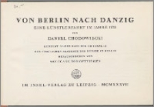 Von Berlin nach Danzig : eine Künstlerfahrt im Jahre 1773 : hundert Bilder nach den originalen der Staatlichen Akademie der Künste in Berlin