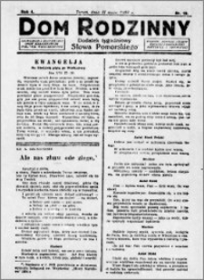 Dom Rodzinny : dodatek tygodniowy Słowa Pomorskiego, 1928.05.11 R. 4 nr 19