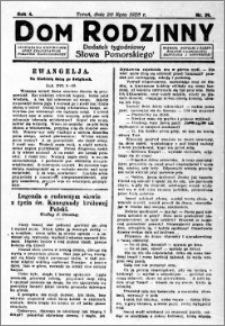 Dom Rodzinny : dodatek tygodniowy Słowa Pomorskiego, 1928.07.20 R. 4 nr 29