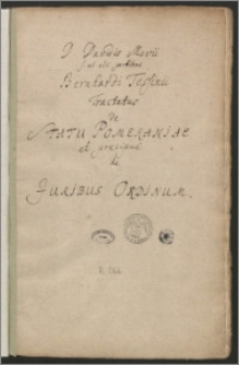 Tractatus de Statu Pomeraniae et praecipue de iuribus ordinum