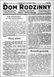 Dom Rodzinny : dodatek tygodniowy Słowa Pomorskiego, 1928.09.07 R. 4 nr 36