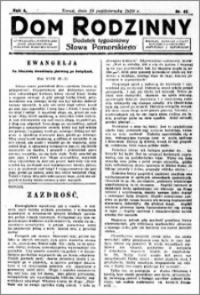 Dom Rodzinny : dodatek tygodniowy Słowa Pomorskiego, 1928.10.19 R. 4 nr 42