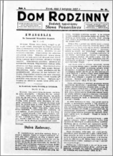 Dom Rodzinny : dodatek tygodniowy Słowa Pomorskiego, 1928.11.01 R. 4 nr 44