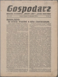 Gospodarz : dodatek tygodniowy "Obrony Ludu" i "Głosu Robotnika" 1932, R. 2 nr 1