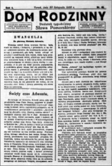 Dom Rodzinny : dodatek tygodniowy Słowa Pomorskiego, 1928.11.30 R. 4 nr 48