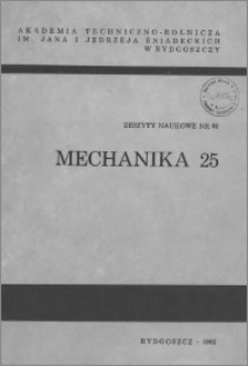 Zeszyty Naukowe. Mechanika / Akademia Techniczno-Rolnicza im. Jana i Jędrzeja Śniadeckich w Bydgoszczy, z.25 (92), 1982