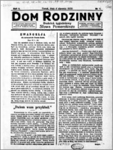 Dom Rodzinny : dodatek tygodniowy Słowa Pomorskiego, 1929.01.04 R. 5 nr 1