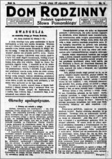 Dom Rodzinny : dodatek tygodniowy Słowa Pomorskiego, 1929.01.18 R. 5 nr 3