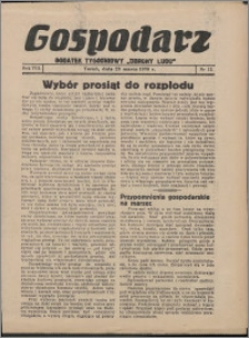 Gospodarz : dodatek tygodniowy "Obrony Ludu" i "Głosu Robotnika" 1938, R. 8 nr 12